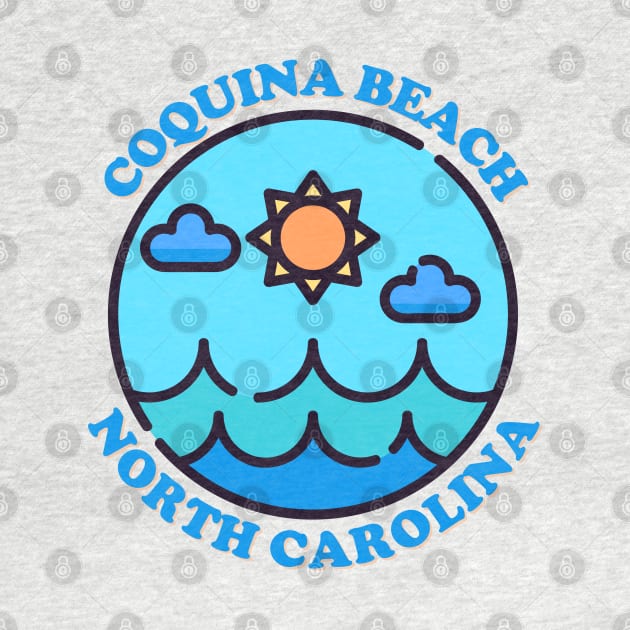 Coquina Beach, NC Summertime Vacationing Ocean Skyline by Contentarama